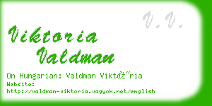 viktoria valdman business card